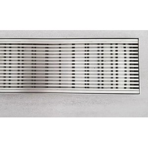 304 Stainless Steel Grated Floor Drain 100mm Outlet 600 Long